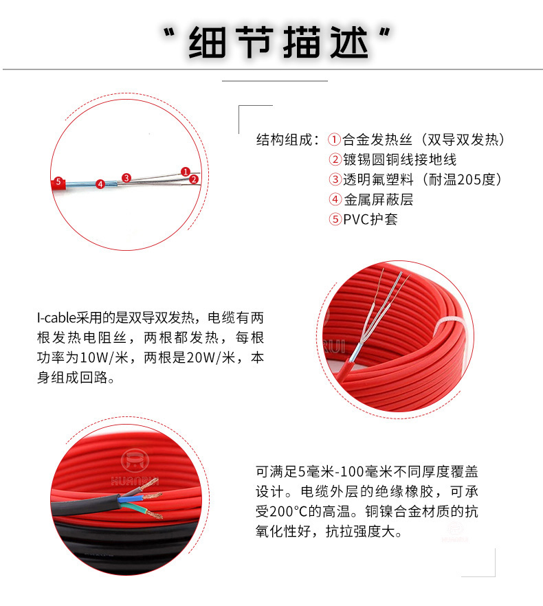 I-cable發(fā)熱電纜細(xì)節(jié)